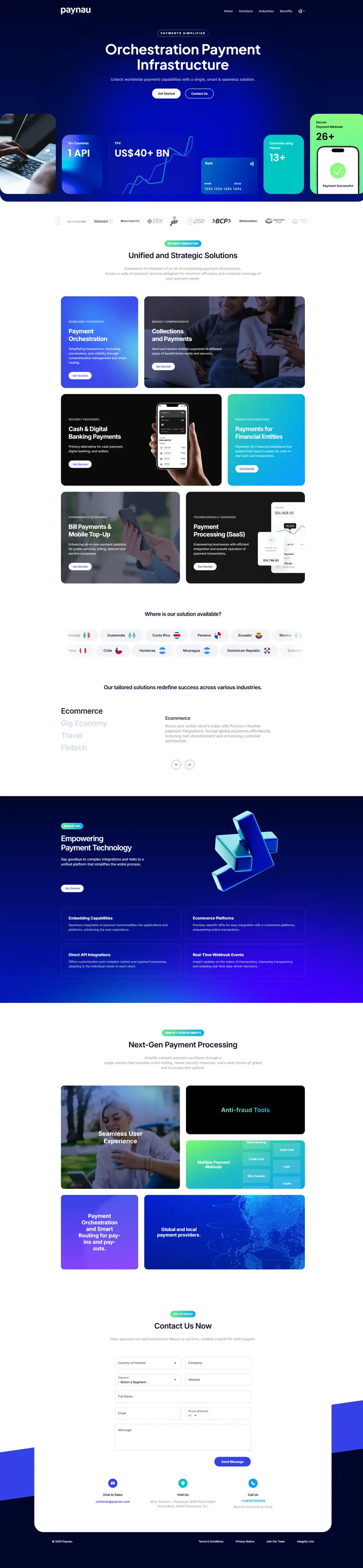 Paynau website screenshot