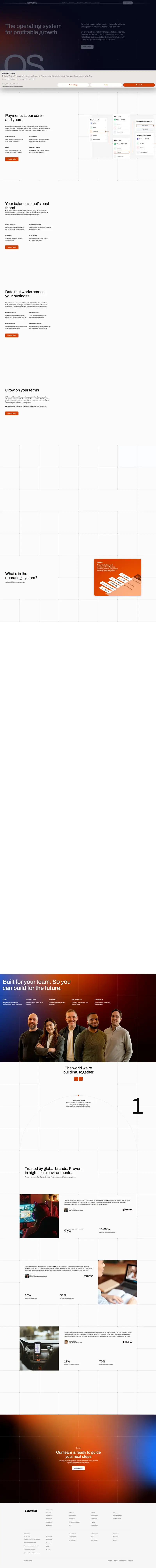 Payrails | Modular Payment and Financial Infrastructure Platform website screenshot