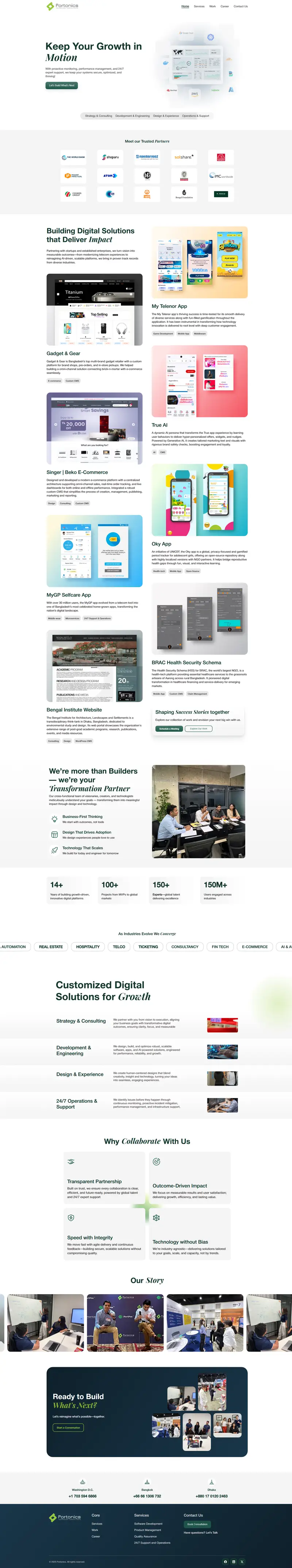 Portonics: Digital Transformation, Software & AI Consultants website screenshot