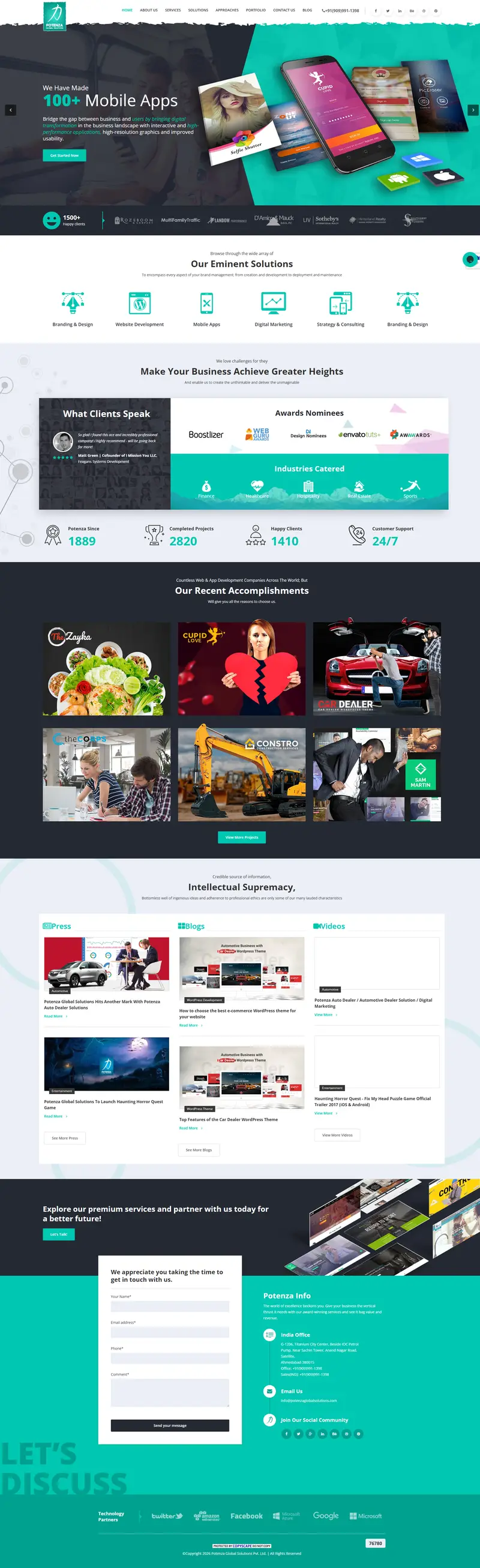 Outsourcing Software | Web Design & Development Company website screenshot