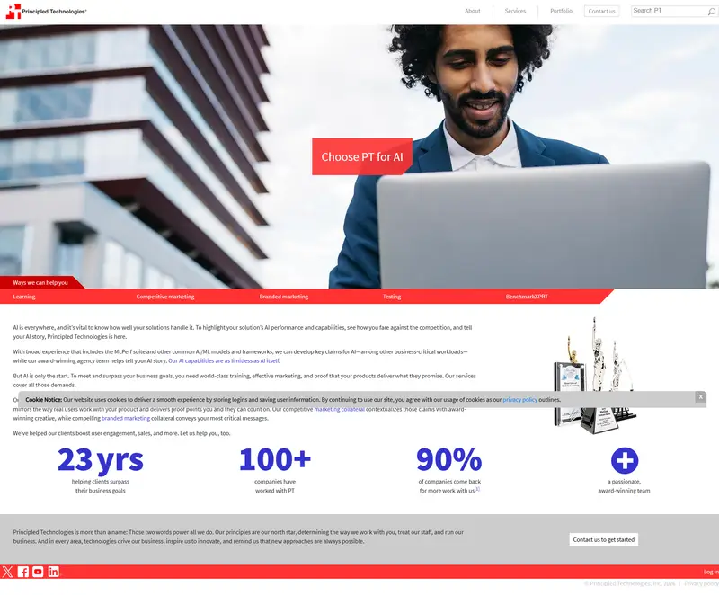 Home | PT website screenshot