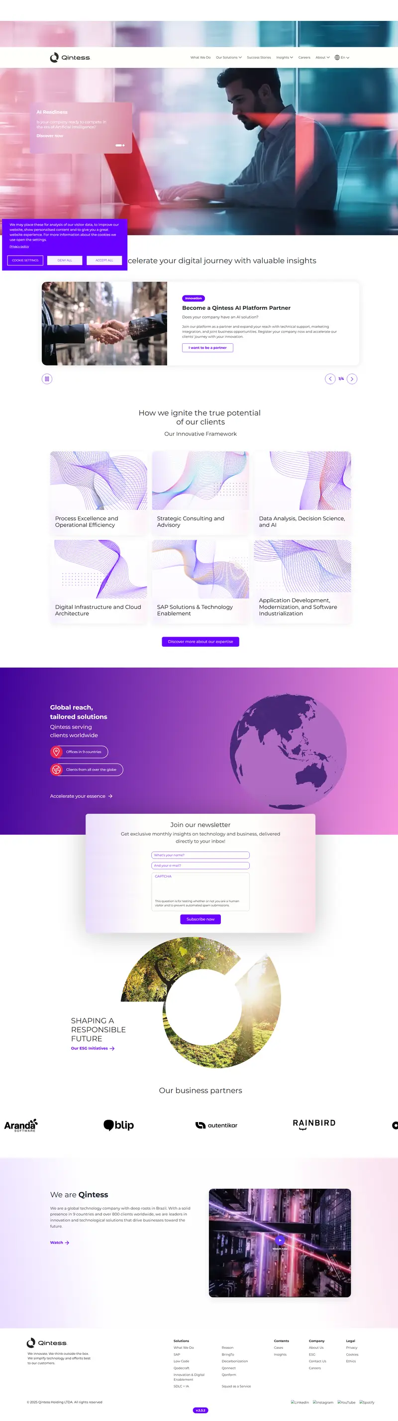 Qintess website screenshot