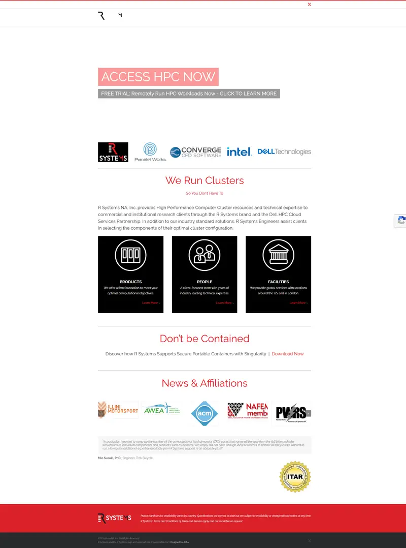 R Systems NA Inc – Powering Innovation website screenshot