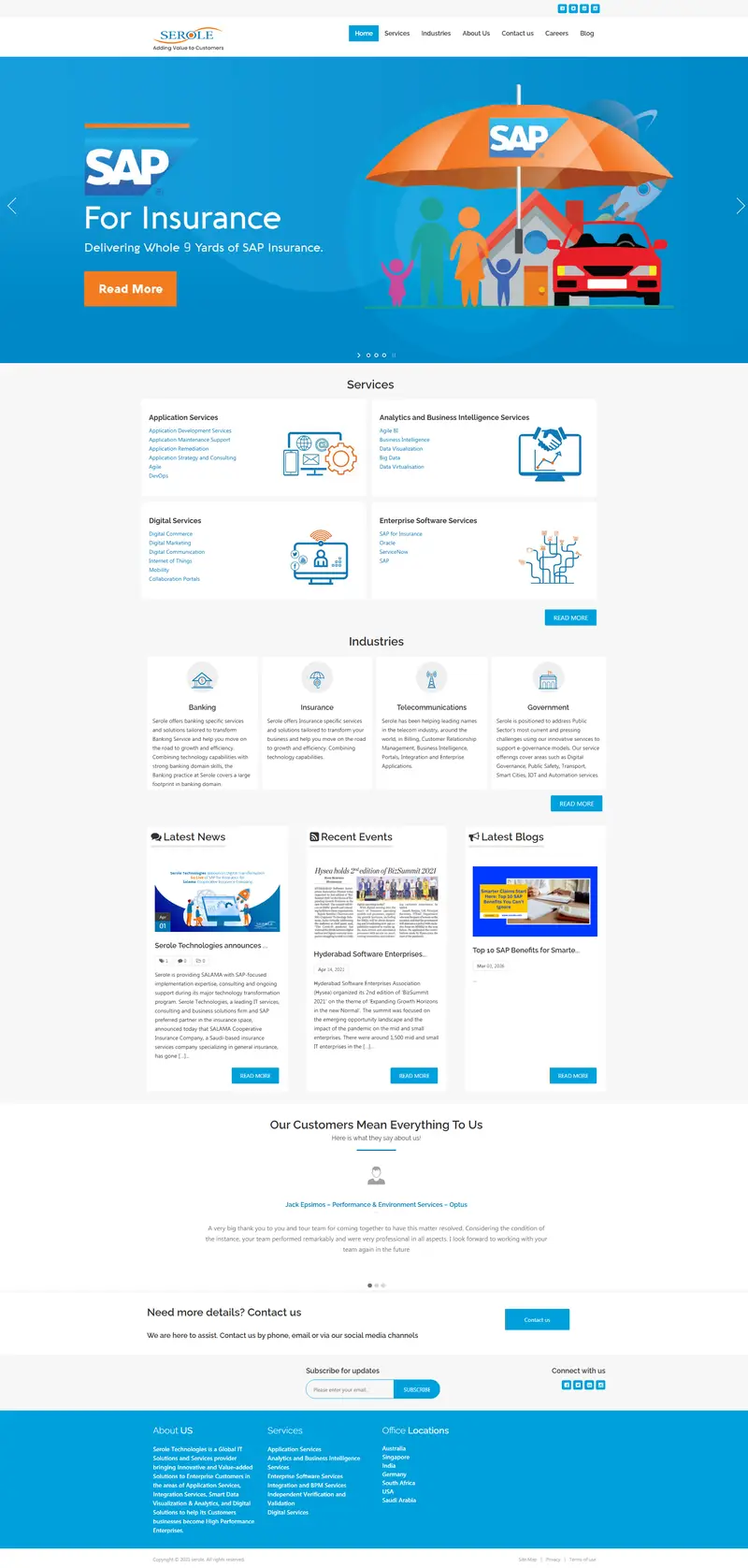 IT Services and Solutions | Enterprise IT Consulting Services Offerings website screenshot