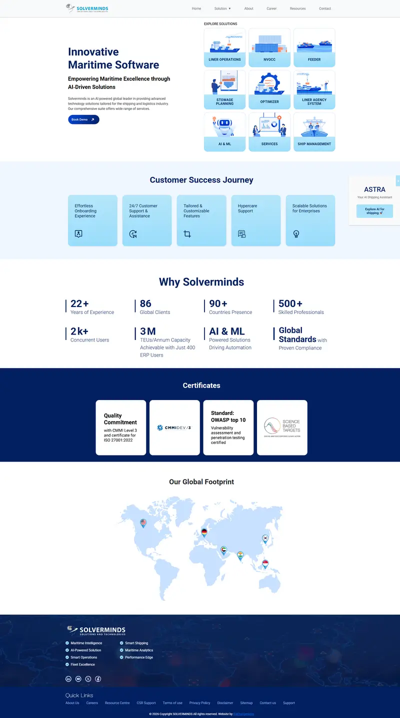 SOLVERMINDS - SOLVERMINDS website screenshot