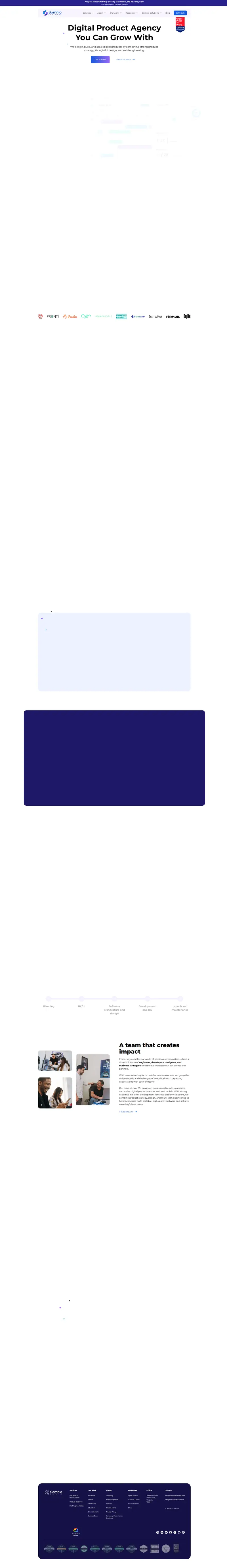 Flutter App Development Company | Somnio Software website screenshot