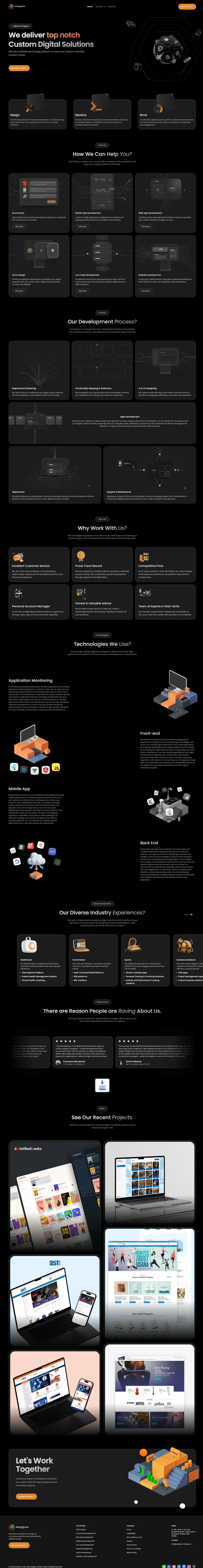 Sookshum Labs: Custom Software Development Company website screenshot