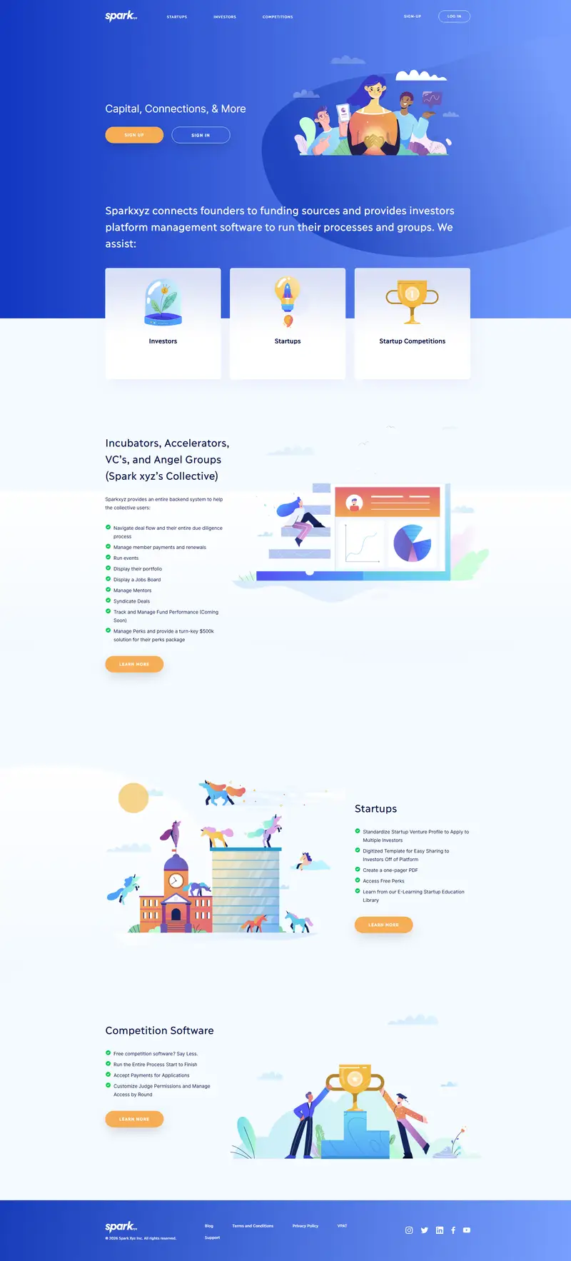 Spark xyz website screenshot