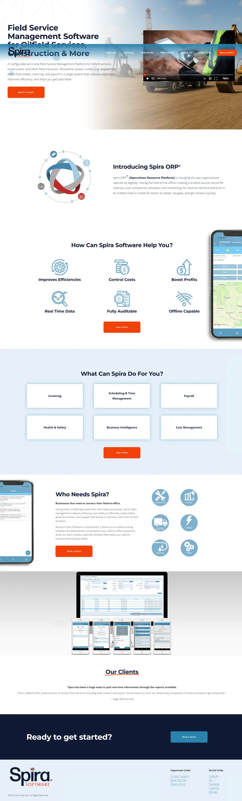 Spira Software | Operations Management Software website screenshot