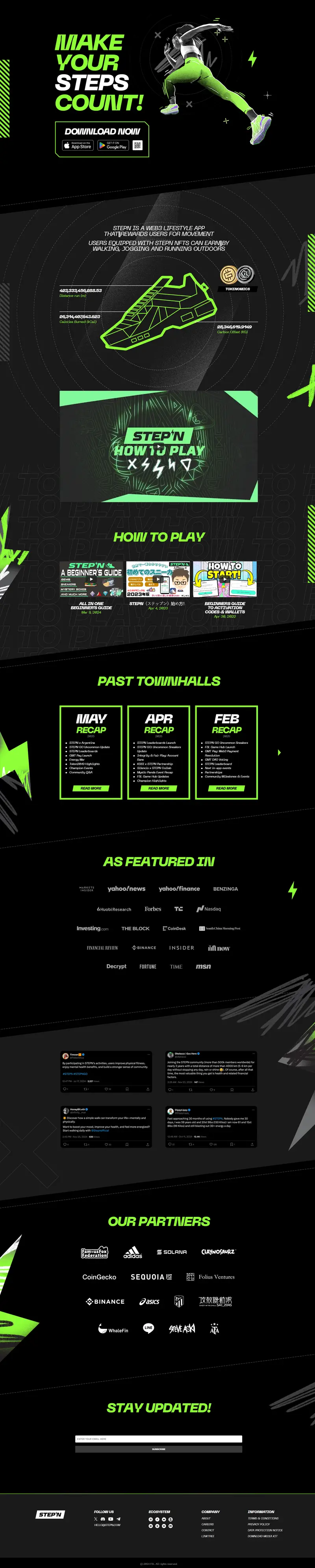 STEPN OG website screenshot