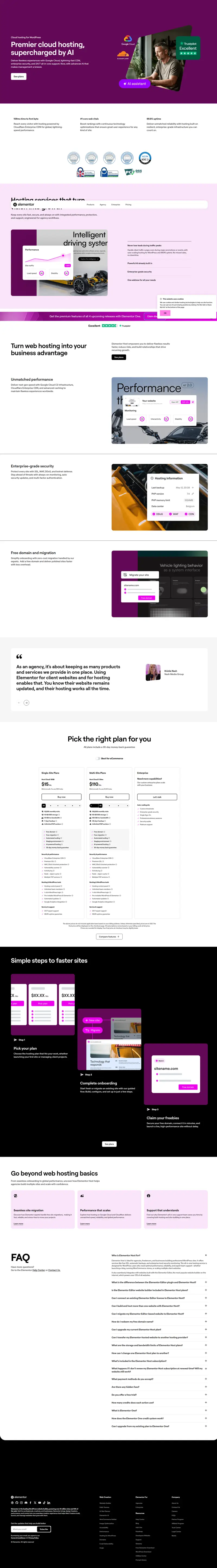 Hosting for WordPress: ultra fast, cloud, managed & secure website screenshot