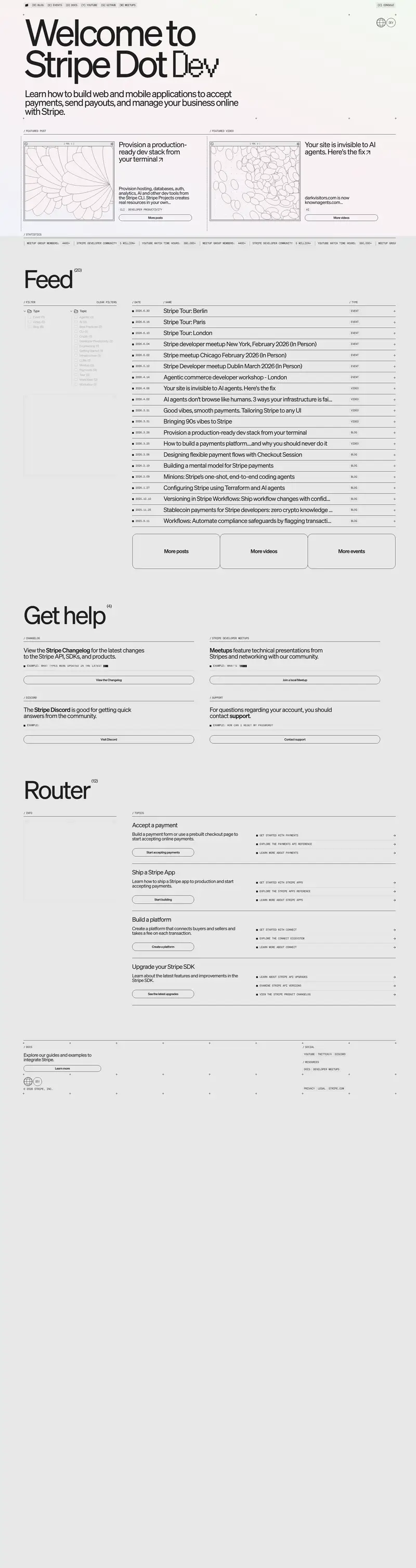 Stripe Dot Dev website screenshot