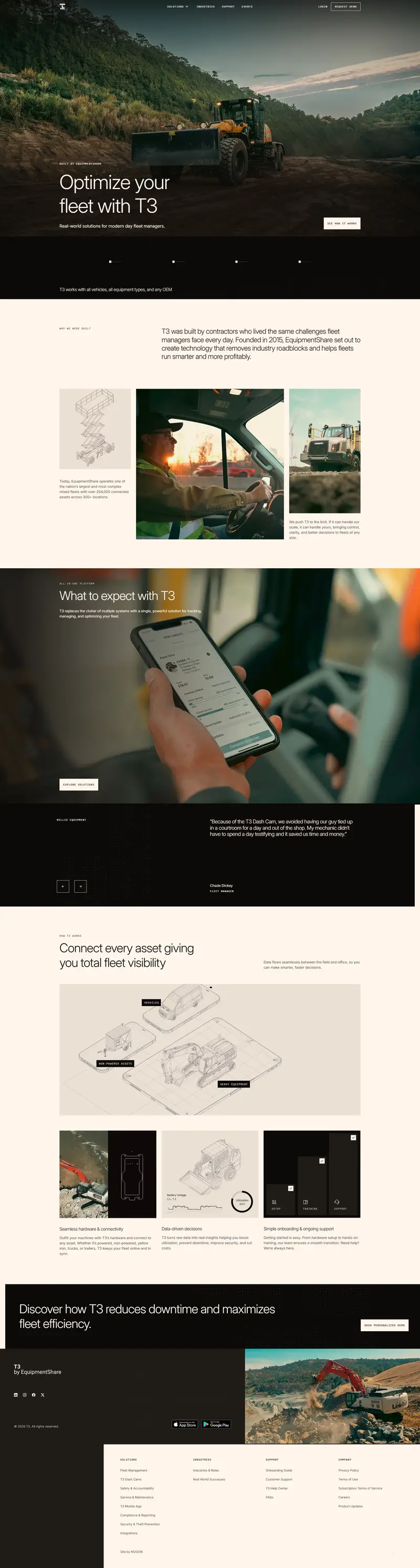 T3 by EquipmentShare website screenshot