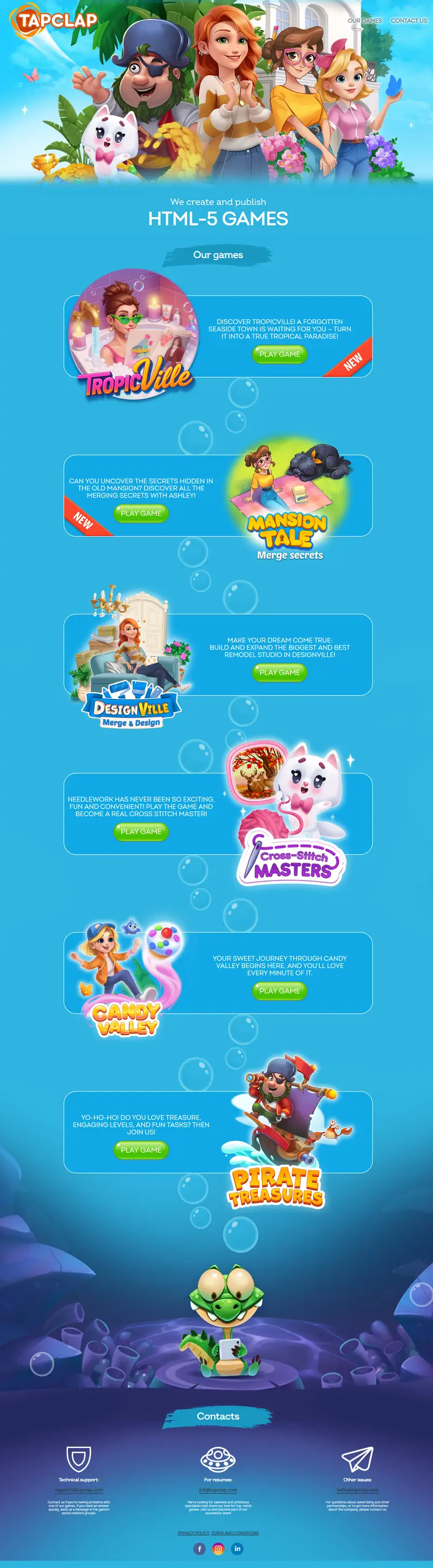 TAPCLAP website screenshot