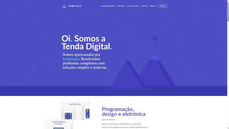 Tenda Digital website screenshot
