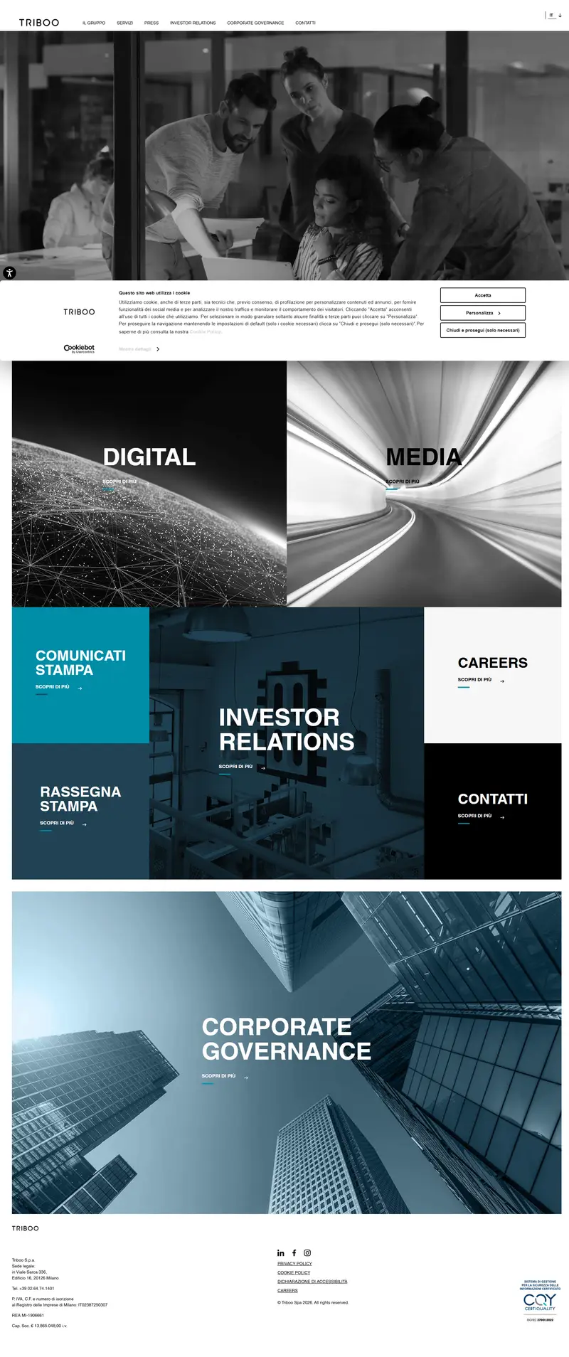 Triboo - The Leading Open Integrated Digital Service Provider website screenshot