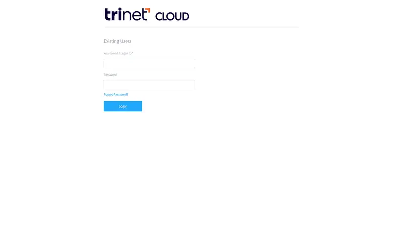 TriNet Cloud website screenshot