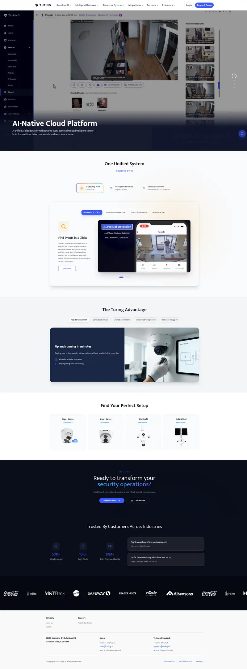 Turing AI website screenshot