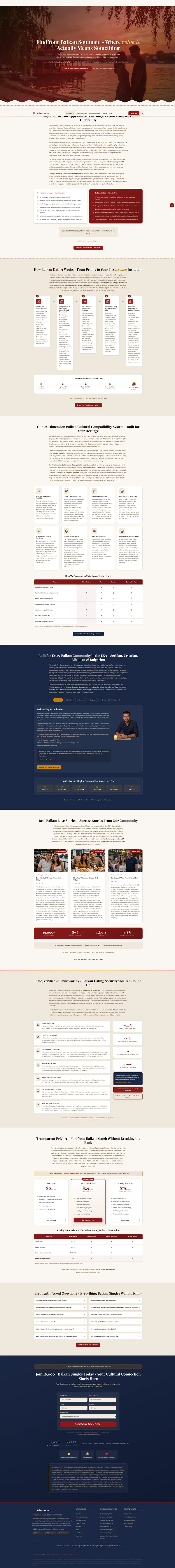 Balkan Dating USA - Find Your Culturally Compatible Match website screenshot