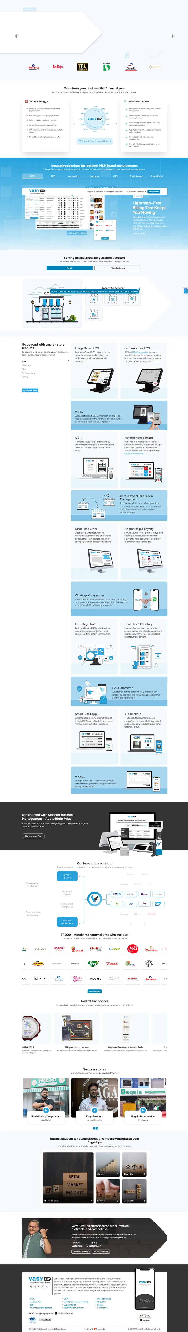 VasyERP | AI-Driven Business Management Software for Growing Businesses website screenshot
