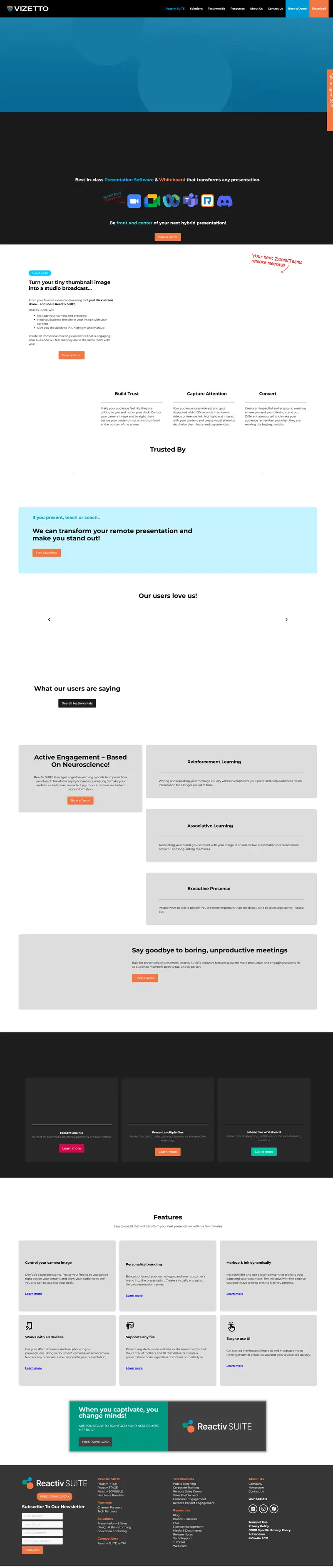 Best Interactive Remote Presentation Software for Audience Engagement website screenshot