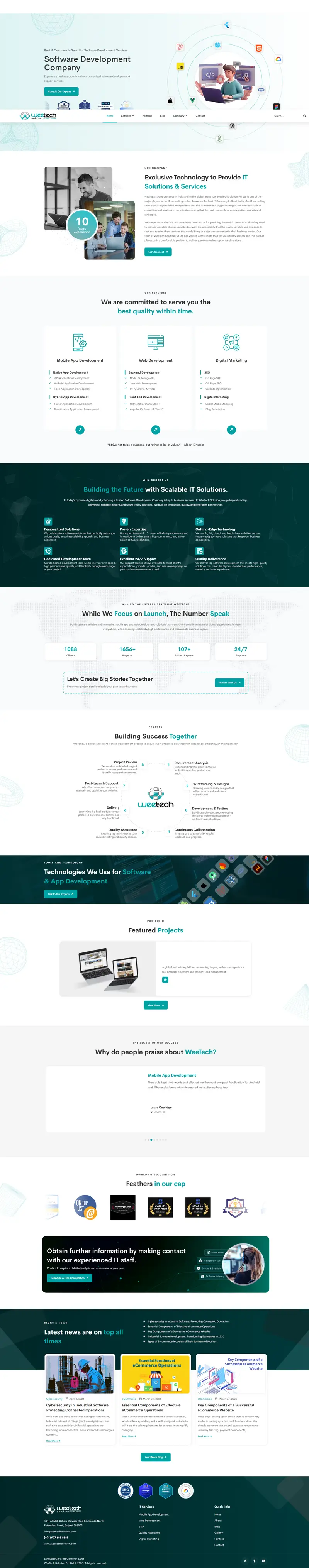 Best IT Company in Surat, India - WeeTech Solution Pvt Ltd website screenshot