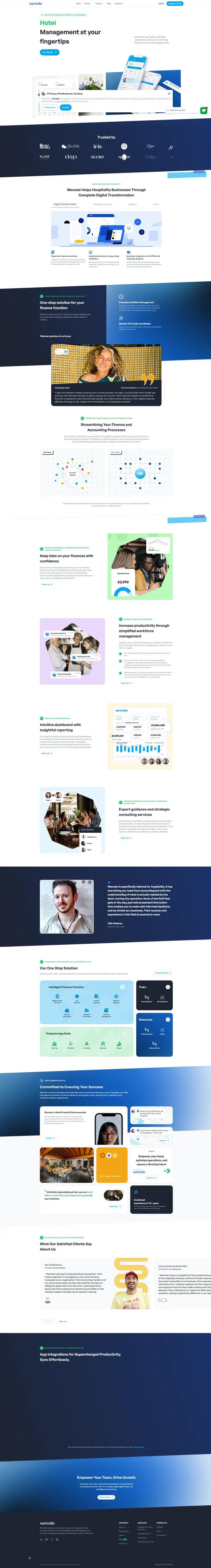 Wenodo-Hospitality Accounting, Payroll & Workforce, Insights website screenshot
