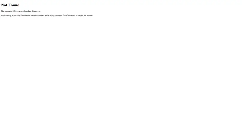 404 Not Found website screenshot