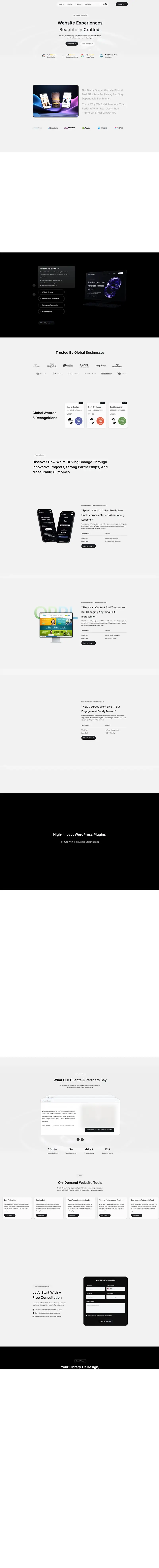 Advanced WordPress Solutions from Experts | eCommerce & eLearning website screenshot