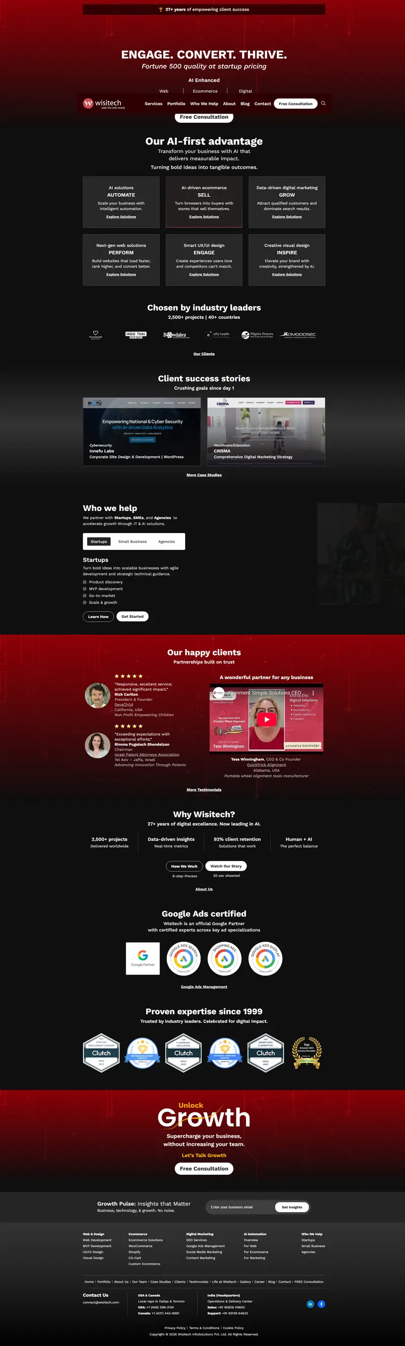 Web Design & Digital Marketing Agency - Fortune 500 Quality website screenshot