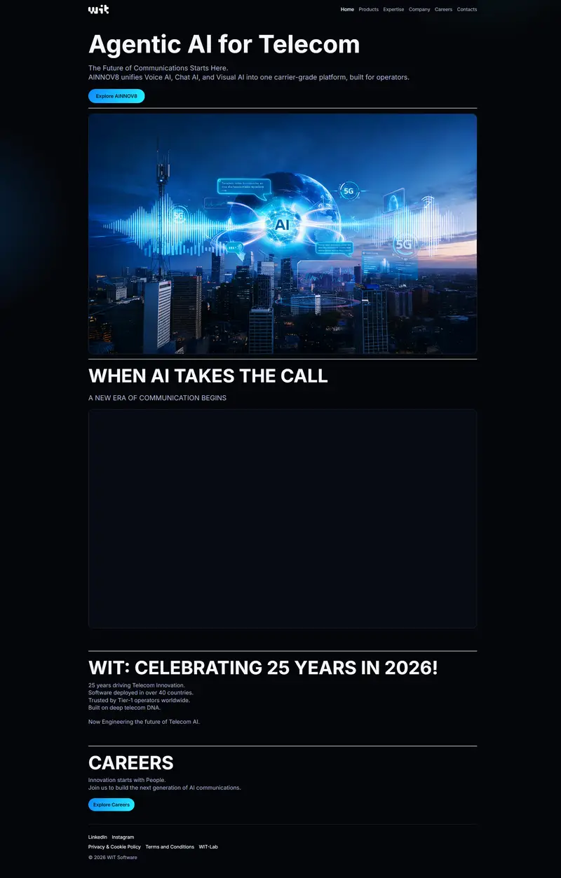 Home Page | WIT Software website screenshot