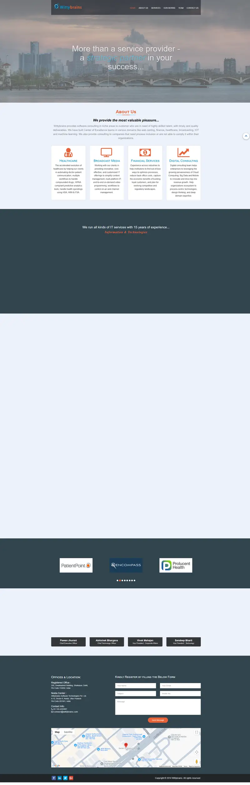 WITTYBRAINS website screenshot