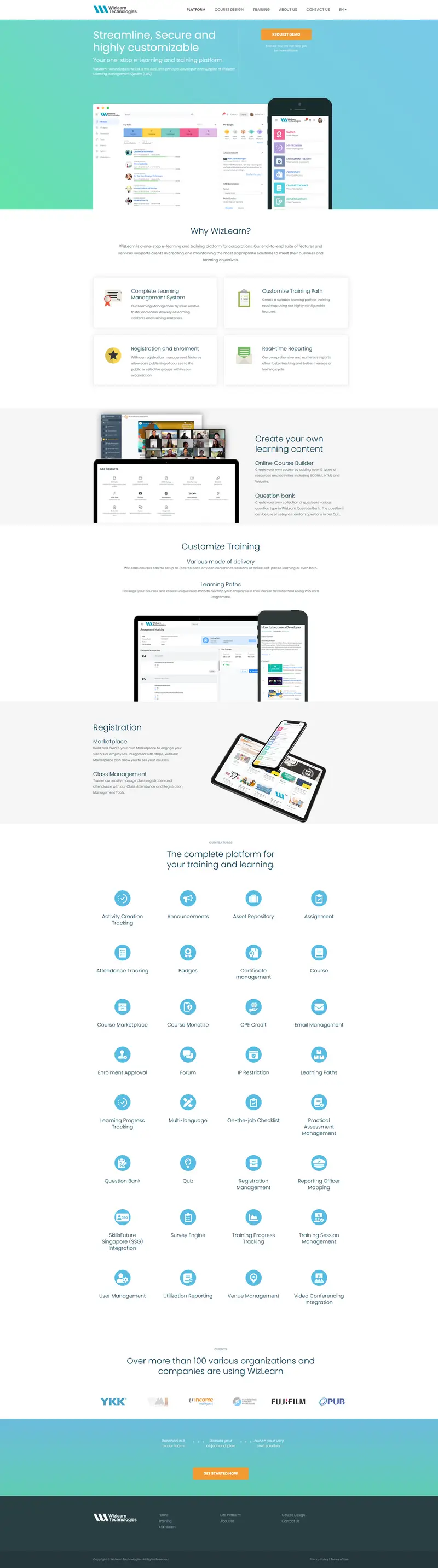 Corporate Learning Management System | Customized LMS Solutions | Wizlearn
      Technologies website screenshot